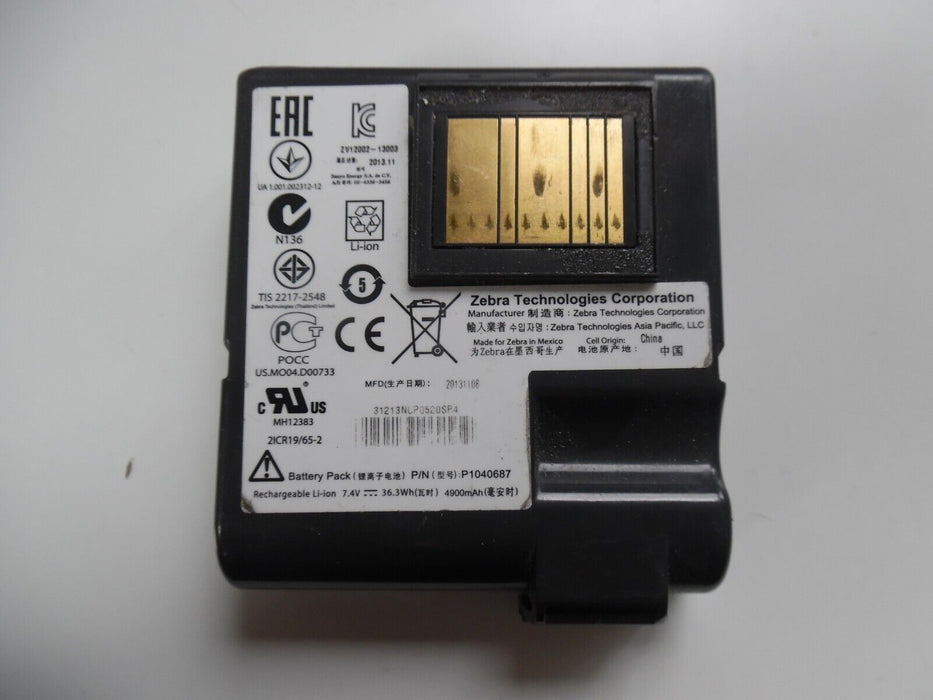 Original Zebra Battery for Zebra QLN420, 4900mAh, P1040687, P1050667-016
