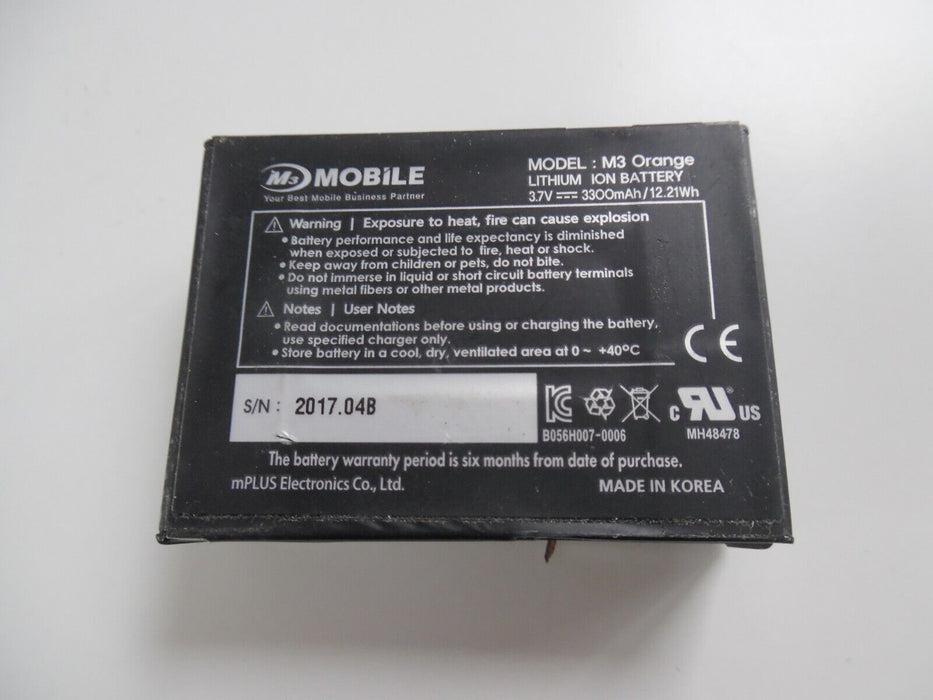 GENUINE M3 Mobile 3300mAh Battery for M3 Orange Mobile Computers OX10 RFID