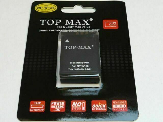 TOP-MAX NP-W126 NPW126 Battery + BC-W126, BCW126 Battery