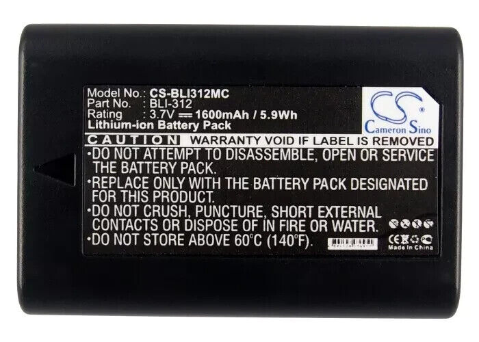 Battery for BM8 M8 M8.2 M9 14464 BLI-312 Camera CS-BLI312MC 3.7v 1600mAh