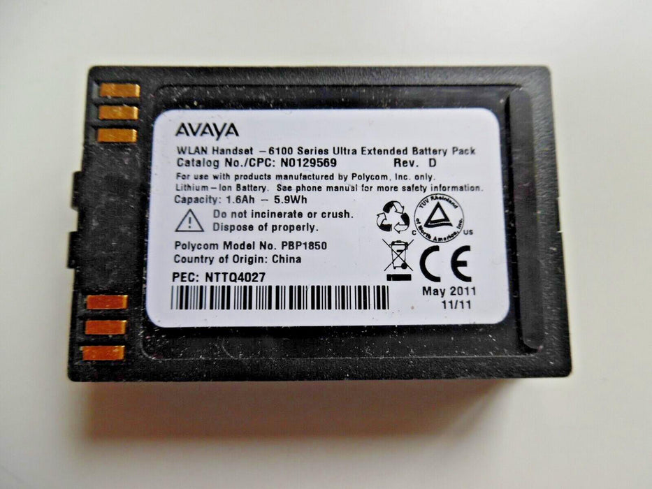 BPL100CL Replacement Battery For NEC 0381301, AVAYA 6100 Series N0129569 1.6Ah