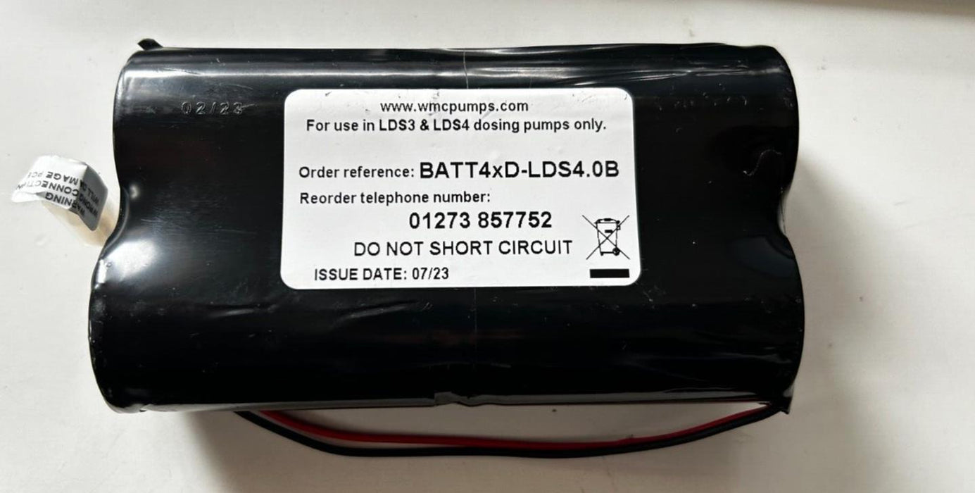 LDS3 and LDS4 Dosing Pump Battery Pack 4xD
