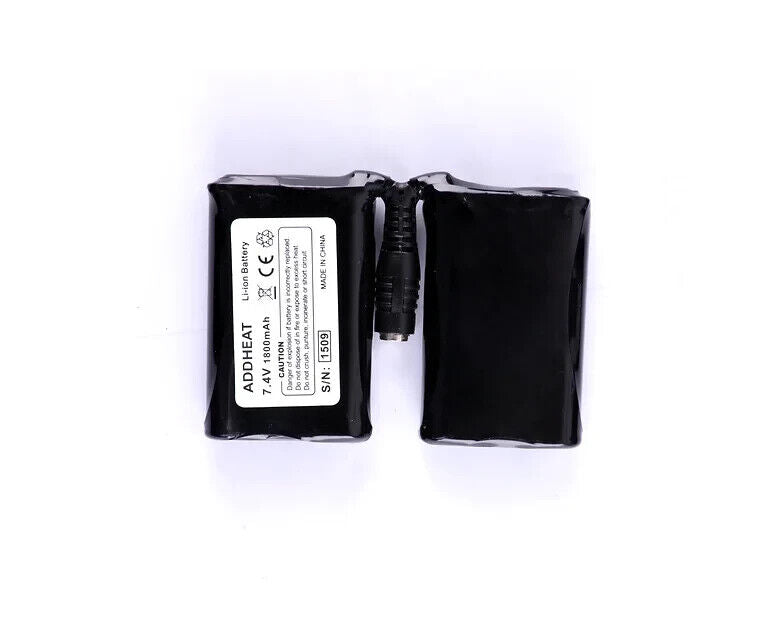 7.4V 1800mah rechargeable Li-ion battery Designed for heated gloves/headware