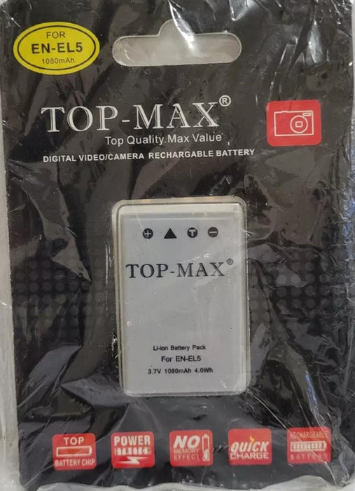 Top Max Li-ion Battery Pack For Fujifilm EN-EL5 1080mAh - New