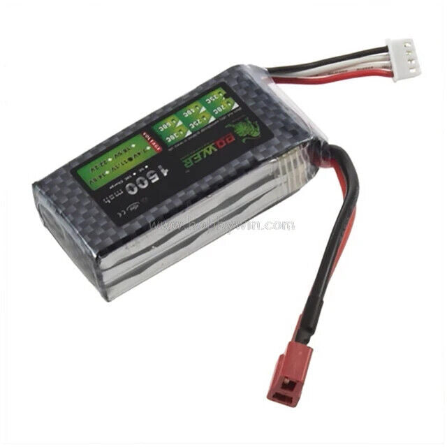 LION Power 11.1V 1500mAh 35C / 40C LiPO battery T plug RC model Lipoly power pac