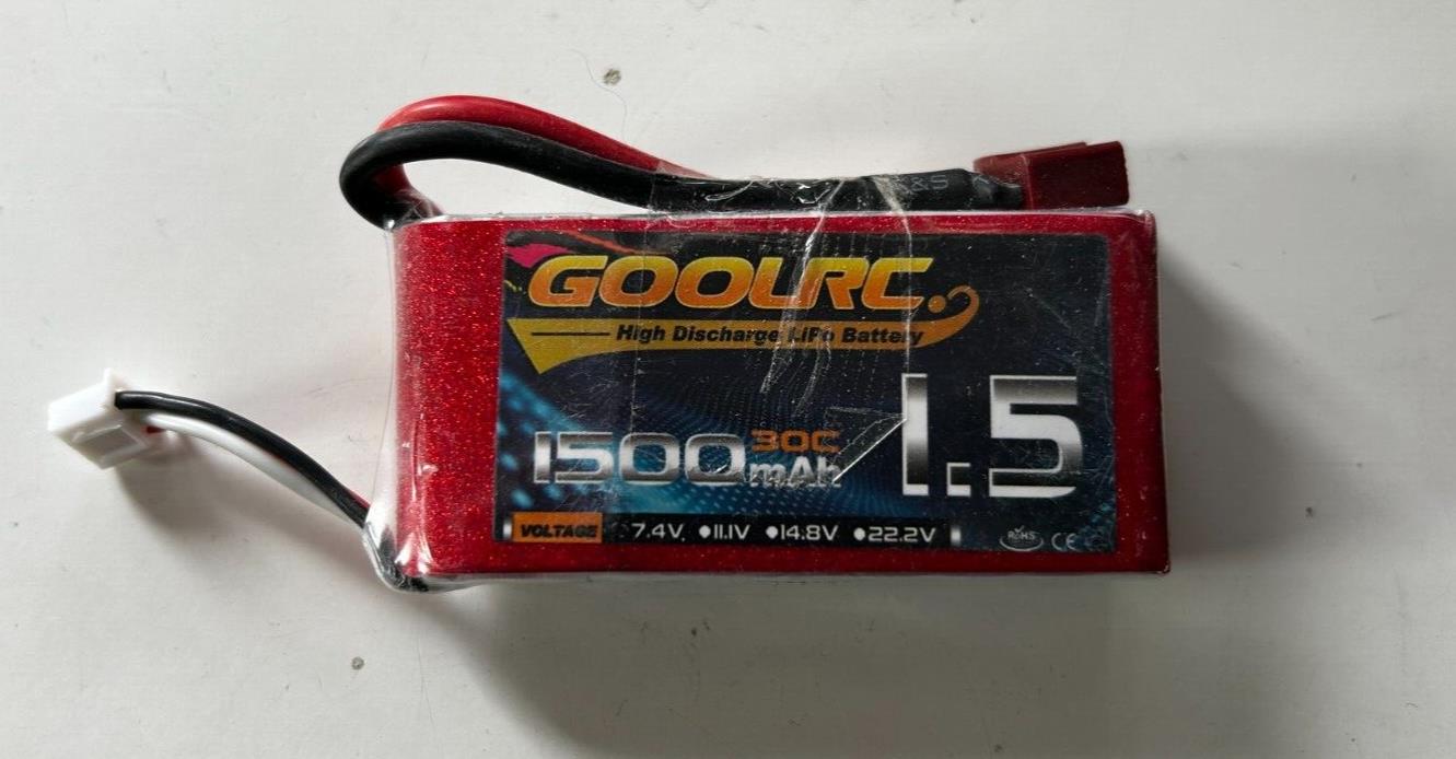 GoolRC 7.4V 1500mAh 30C T Plug LiPo Battery for Feilun FT009 GC001 RC