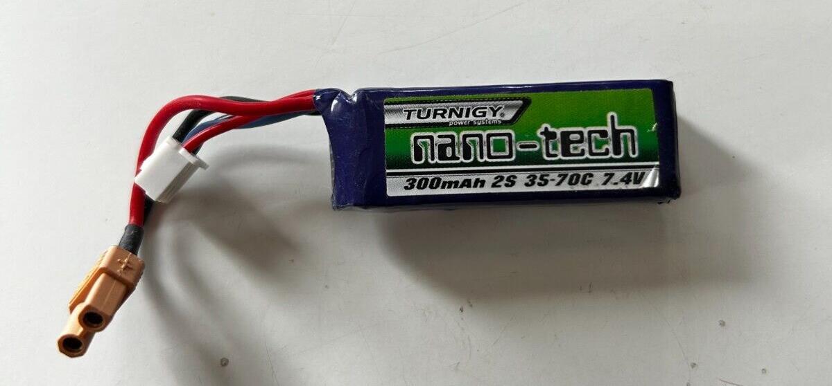 TURNIGY NANO-TECH 300mAh 2S 7.4V 35-70C LIPO BATTERY E-FLITE BLADE UMX MCPX BL
