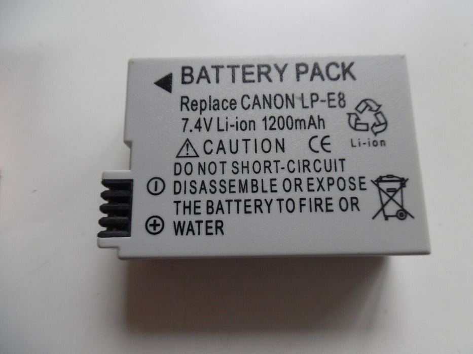 lp-e8 battery for cannon EOS 550, 600D 1200mAh 7.4v