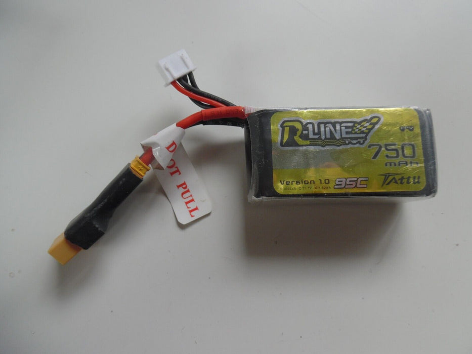 4s 750mah 95C / 190C LiPo Tattu R-Line 1.0