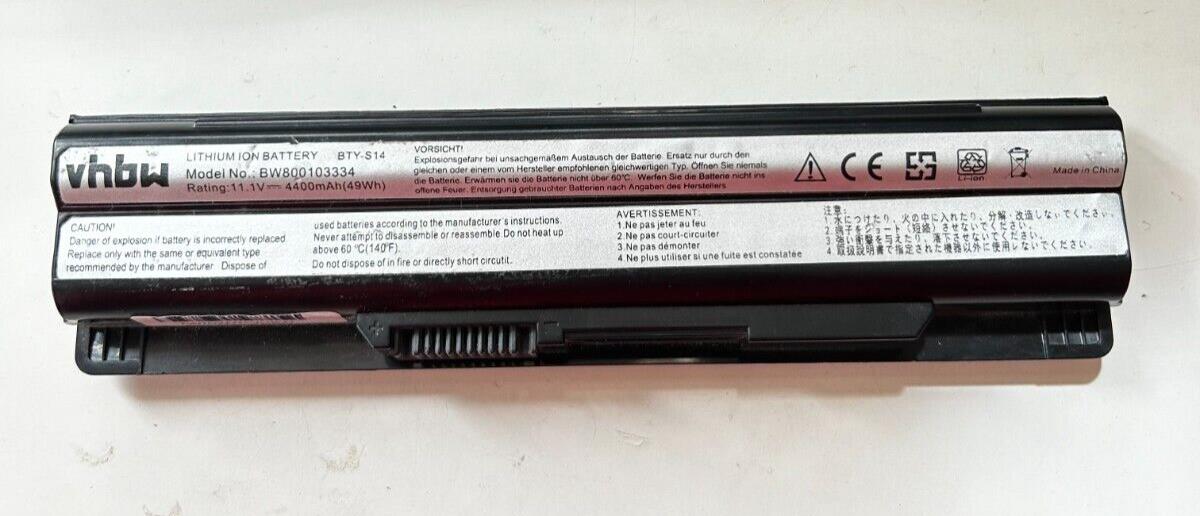 vhbw Li-Ion Battery 4400 mAh (11.1 V) for Notebook Laptop, BTY-S14 S15 Wortmann