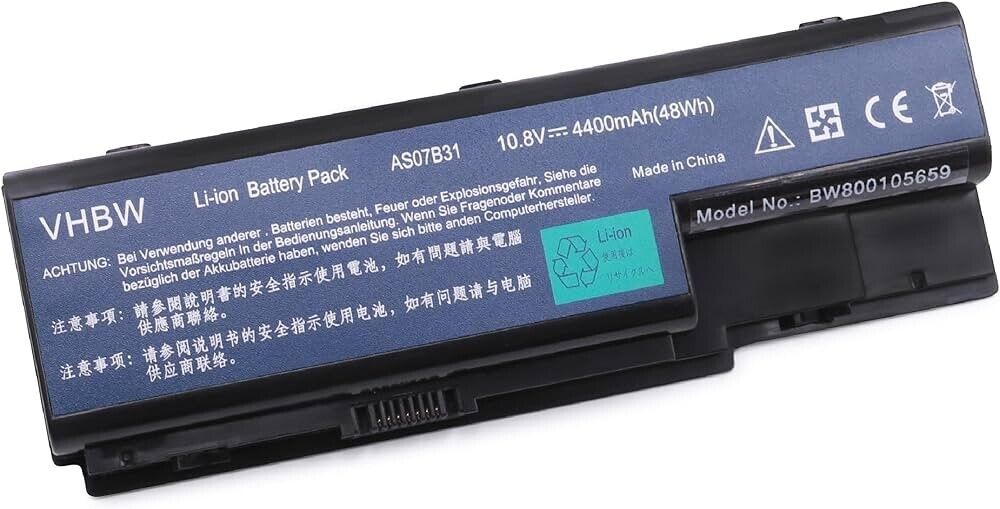 vhbw Battery 4400mAh (10.8V) for Notebook, Laptop Acer Aspire 7736Z, 7736ZG, 773