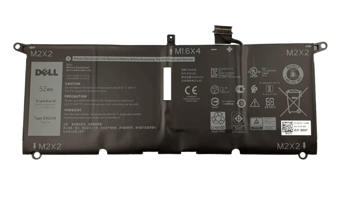 Genuine Dell DXGH8 Battery for XPS 13 9370 9380 Inspiron 7391 7490 0H754