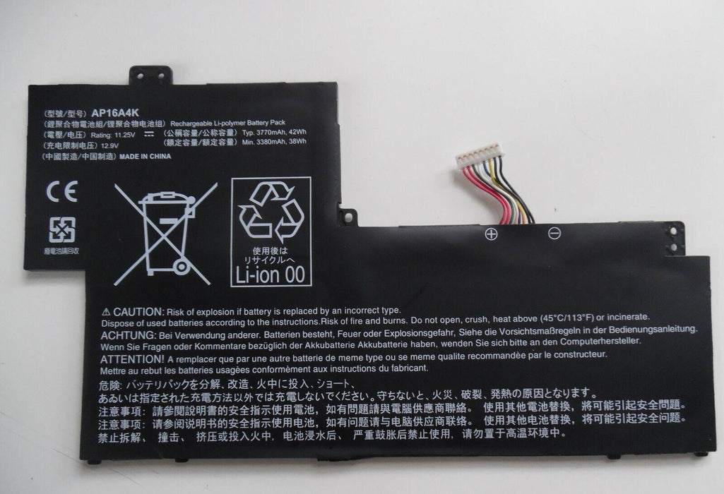 Battery 3770mAh for Acer AP16A4K, KT.00304.003, KT.00304.007