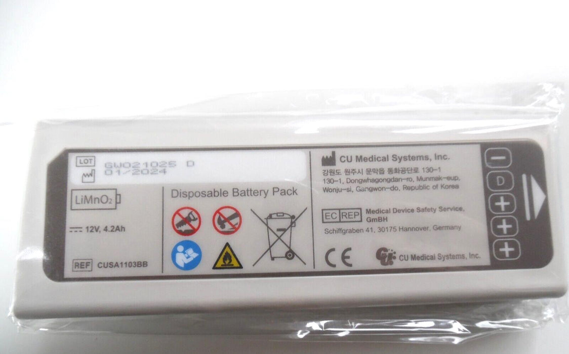 IPAD SP1 & SP2 DISPOSABLE BATTERY 12V / 4.2Ah CU Medical Ref: CUSA1103BB