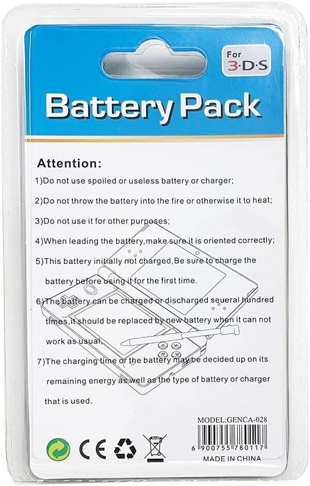 New Rechargable Battery Pack for Nintendo New3DS 3.7V 2000mAh CTR-003