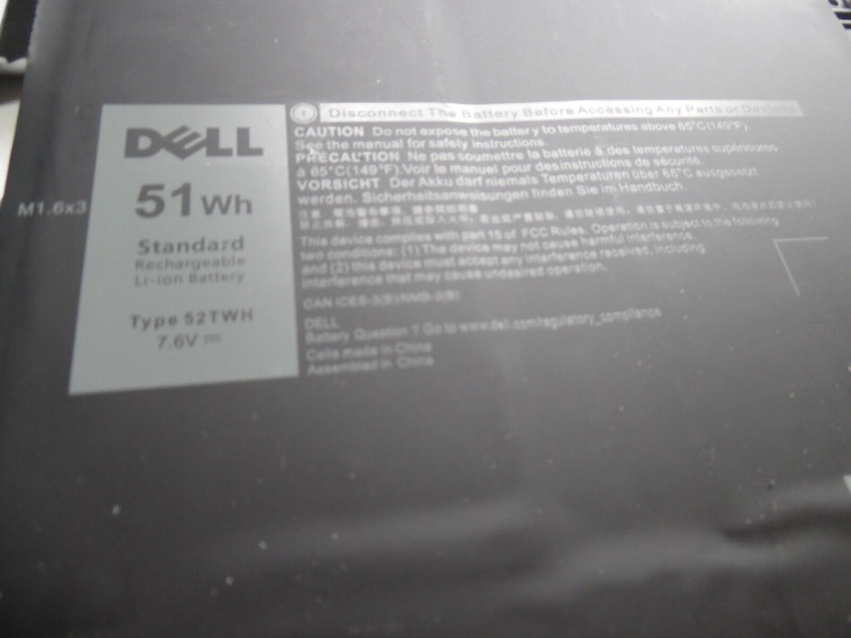 Dell Laptop Battery for Dell XPS 13 7390 2-IN-1 51WH 7.6V 52TWH