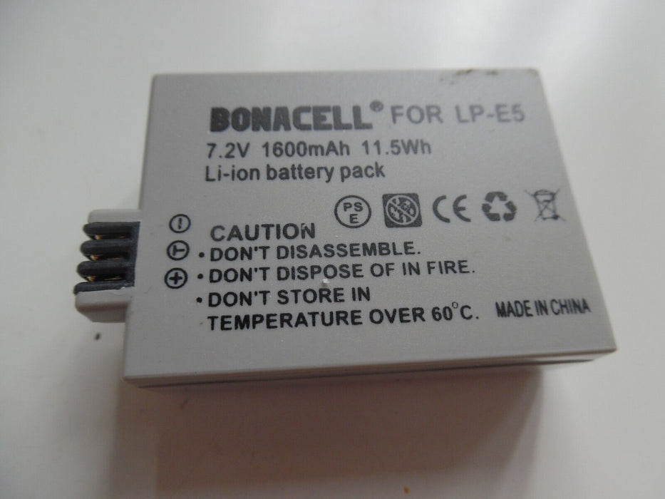 LP-E5 Replacement Battery for Canon 450D 500D 1000D Rebel XSi T1i Kiss F X2 X3