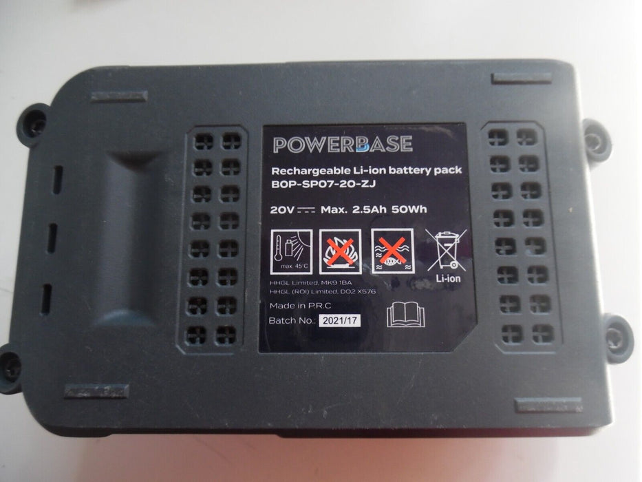 Powerbase 20V 2.5Ah Rechargeable Battery for powerbase tools