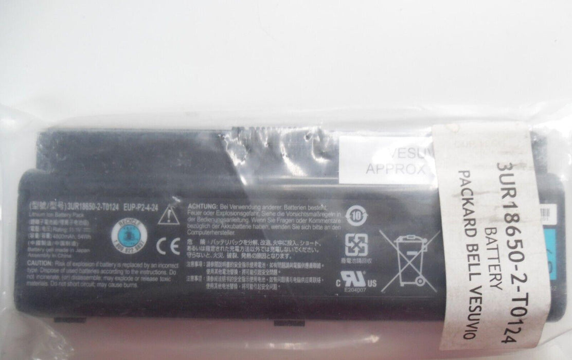 3ur18650-2-T0124 Battery for Packard Bell Vesuvio 4800mAh