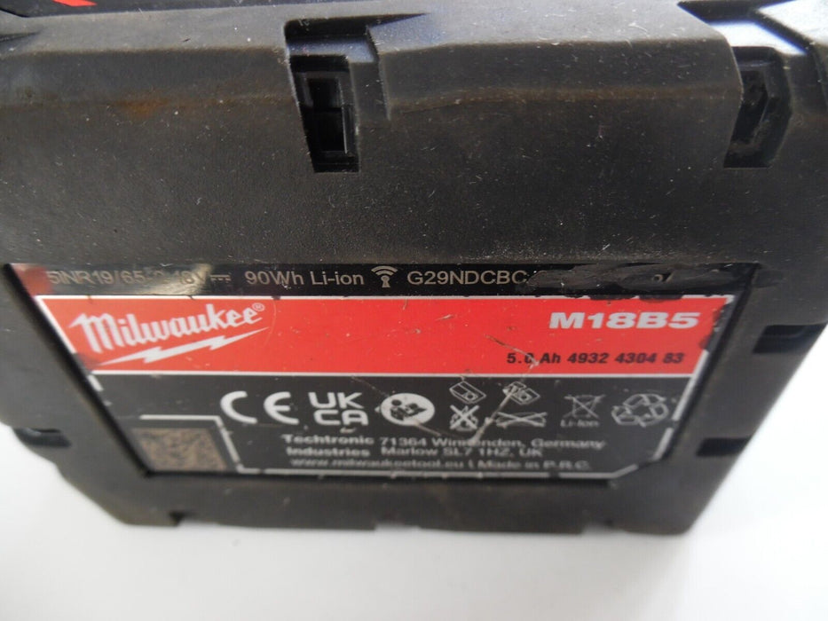 Milwaukee M18B5 M18 5.0Ah Red Lithium-ion Battery