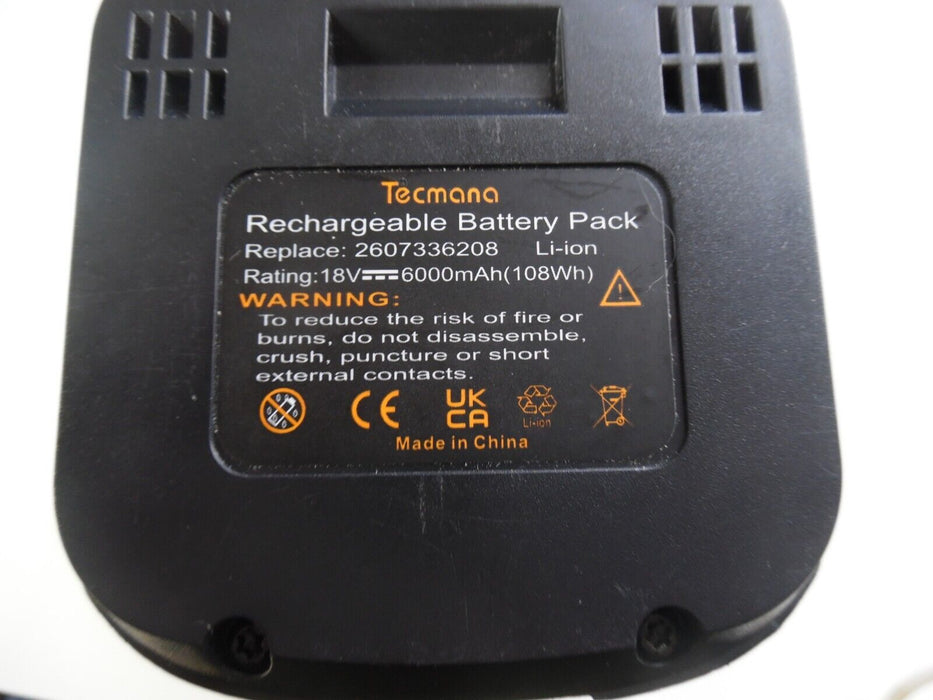 tecmana 2607336208 for bosch 6000mAh 18v