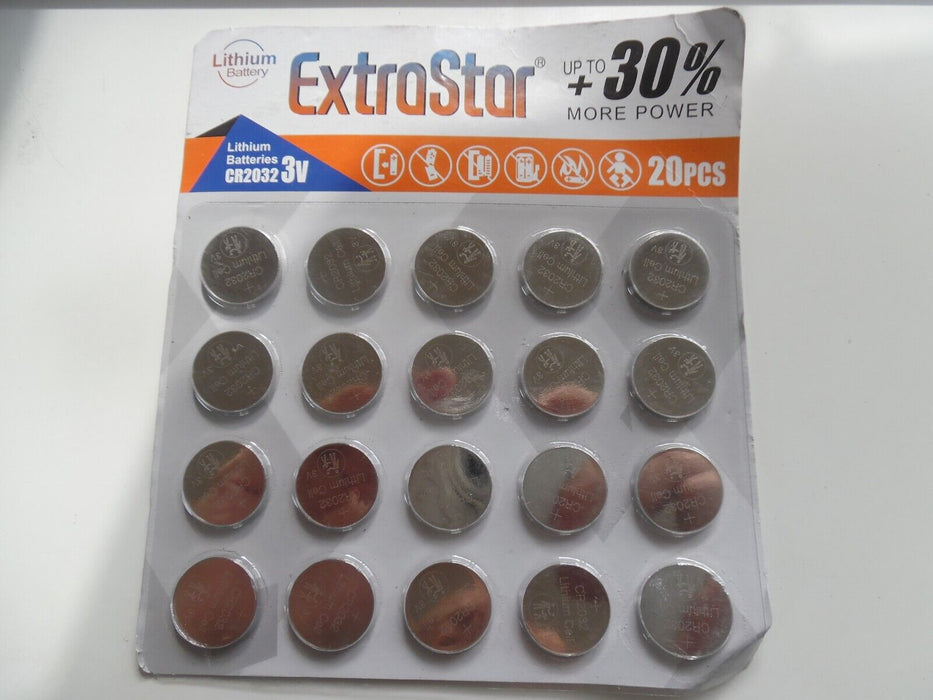 extrastar cr2032 batteries 20 Pack