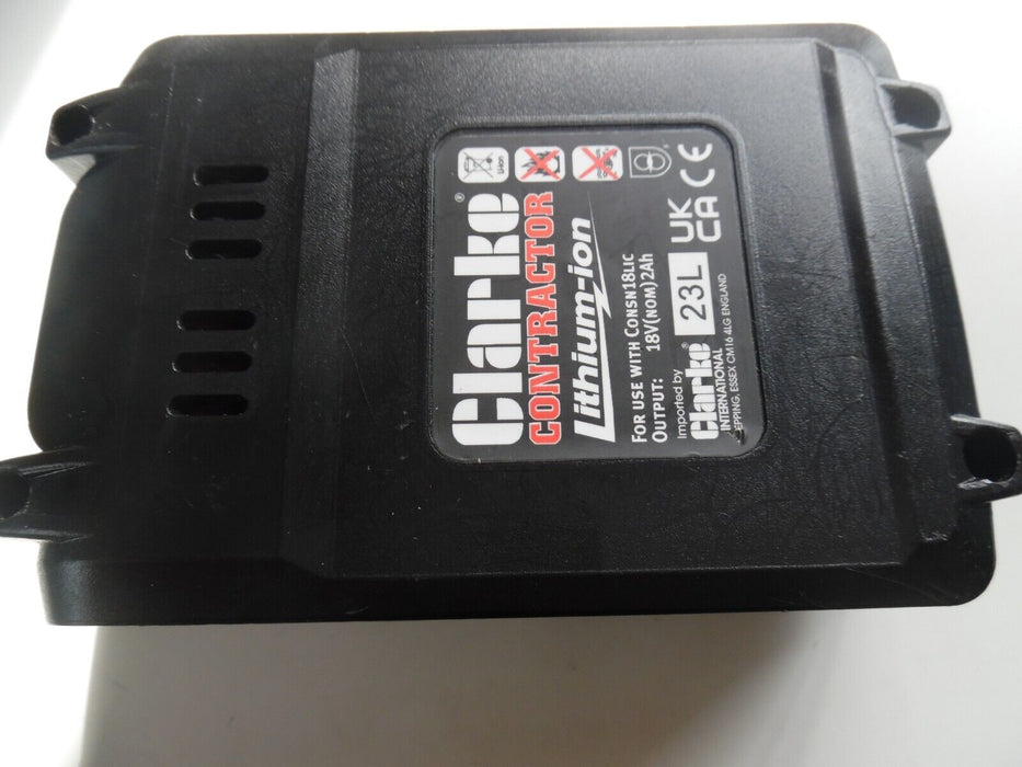 clarke contractor 18v battery for Consn18Lic 2Ah