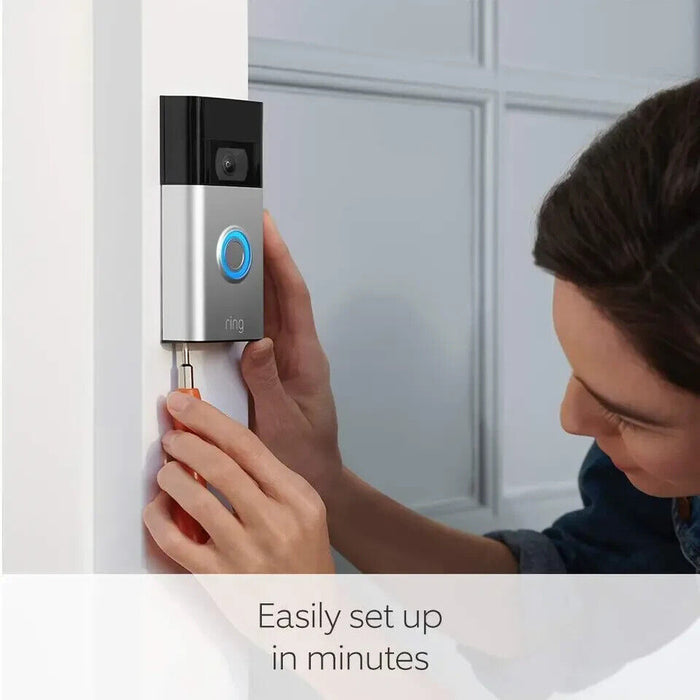 Ring Video Doorbell | 2nd Gen | 1080p Wireless Doorbell | Satin Nickel