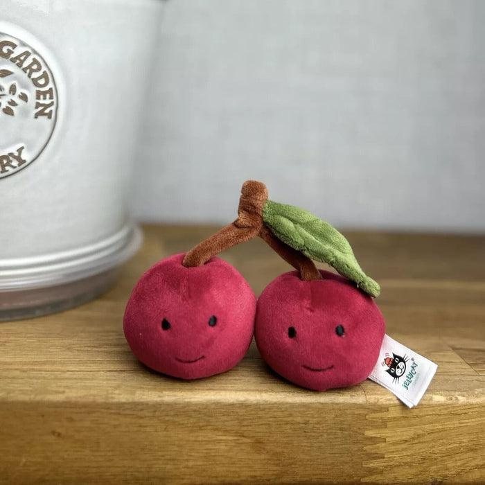 Jellycat Fabulous Cherry - Small Cherry Jellycat - Jellycat Fruit Food Plush 4"