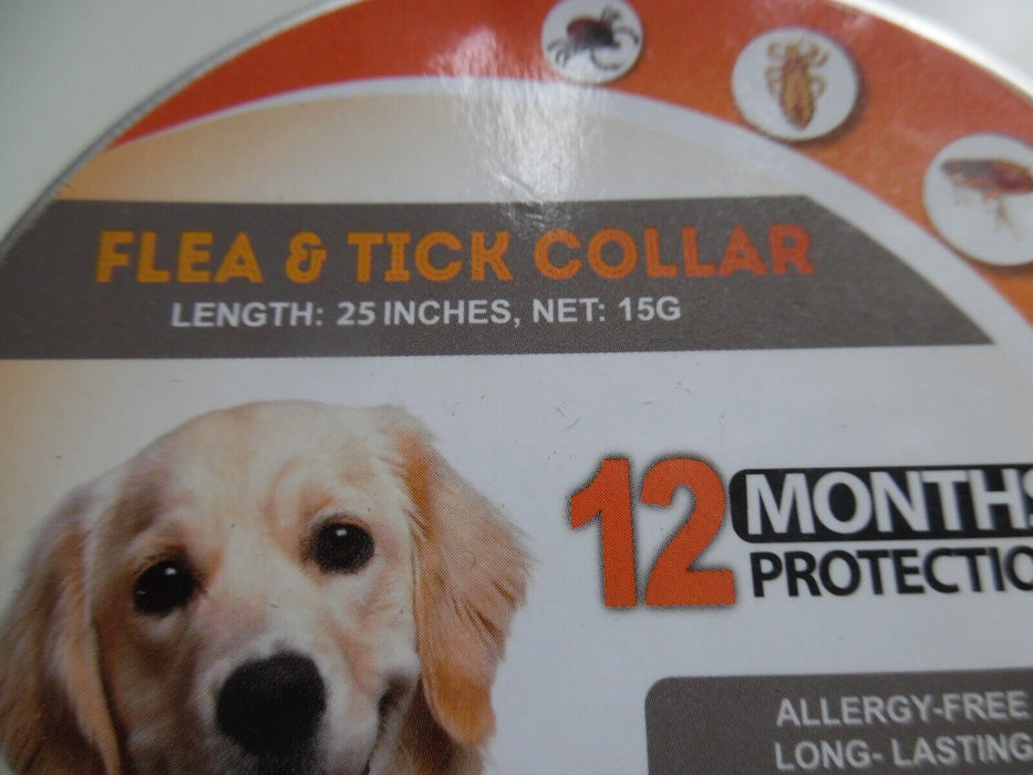 Dog Flea And Tick Collar Adjustable Small Large 12 Months Protection Treatment