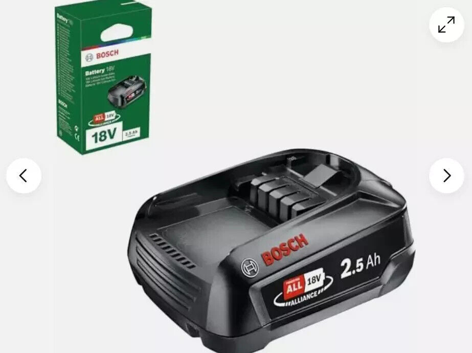 Bosch Home and Garden Battery Pack PBA 18V battery 2.5 Ah W-B 18 Volt System ...