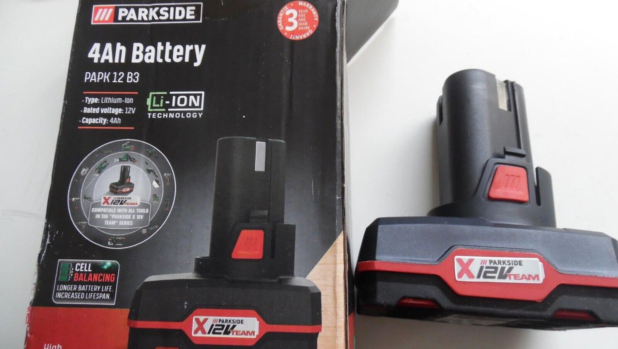 Parkside 12V 4Ah Battery Compatible With All "X 12V TEAM" Series Cordless Tool