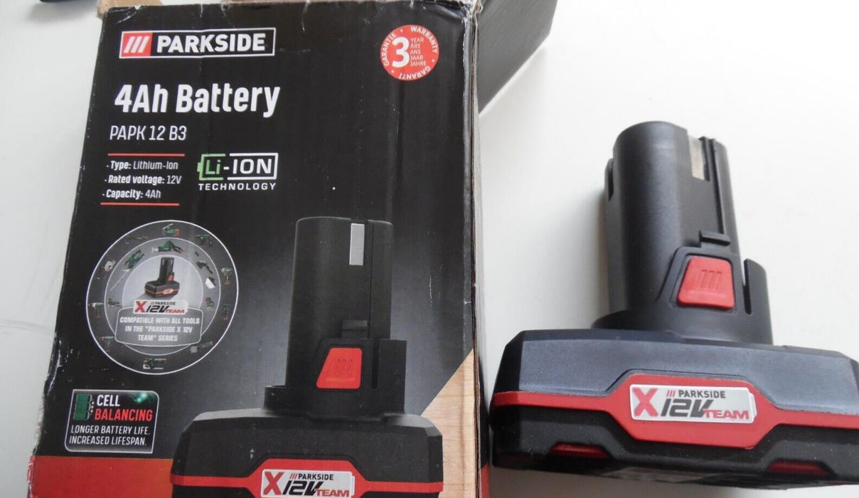 Parkside 12V 4Ah Battery Compatible With All "X 12V TEAM" Series Cordless Tool