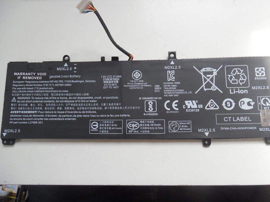 Battery 4750mAh for HP HSTNN-DB8U, HSTNN-IB8Q, L27868-1C1