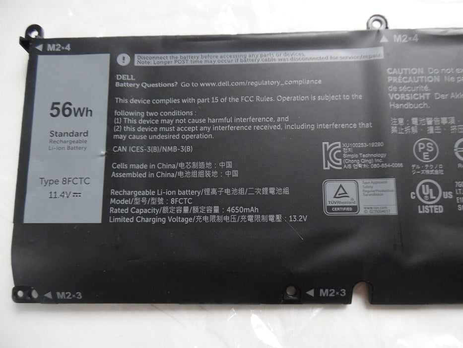 Battery 69KF2 8FCTC for Dell XPS 15 9500 9510 Precision 5550 5560 Series laptop