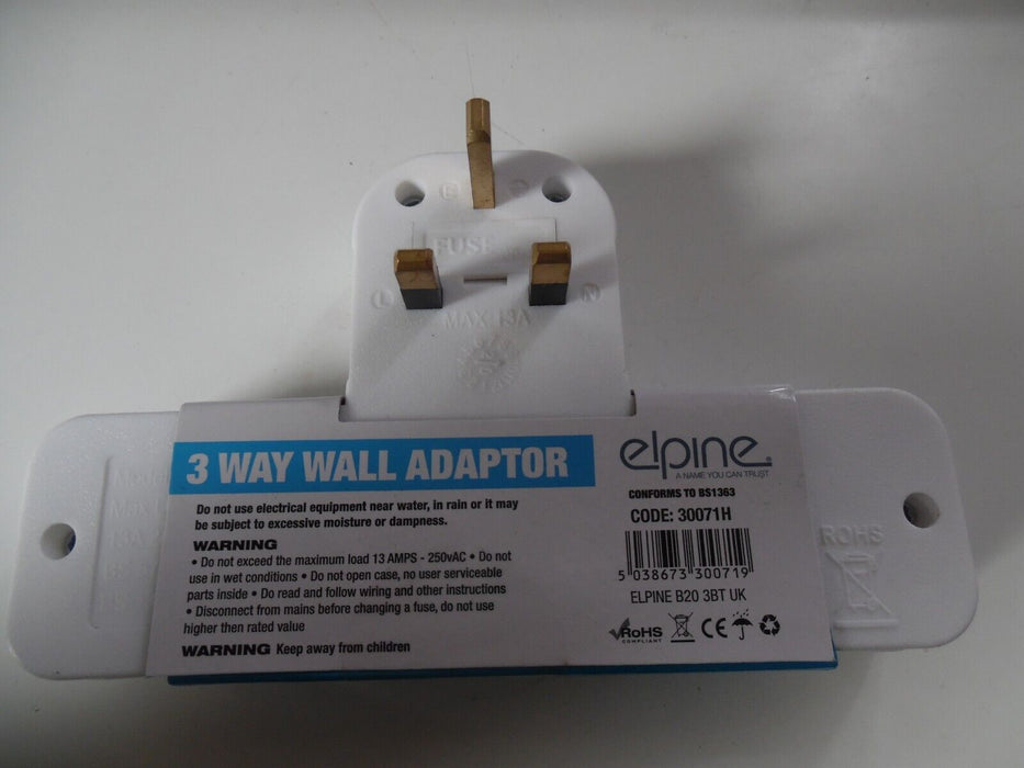 Elpine 30071H 3-Way Wall Adaptor