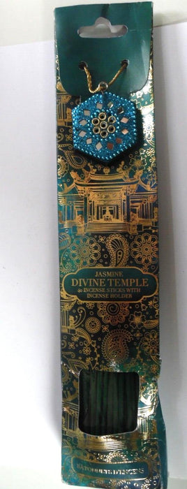 jasmine divine temple 40 incense sticks with incense holder