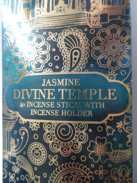 jasmine divine temple 40 incense sticks with incense holder