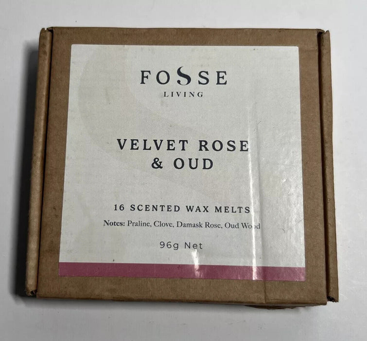 Fosse Living Velvet Rose & Oud 16 Scented Wax Melts Sealed Box