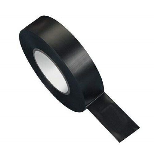 Black Electrical Tape, 19mm x 20m, Strong Self-Adhesive PVC Insulation Tape for