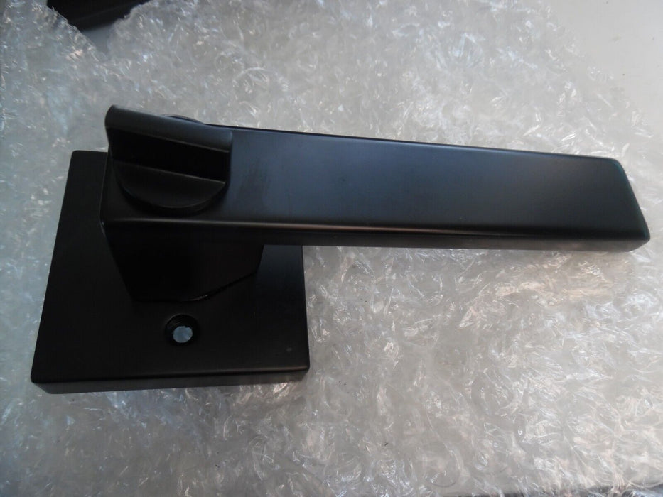 matt black door handle set