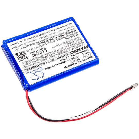 Battery for Icom IC-M25 BP-282 3.7V Li-ion 1400mAh / 5.18Wh