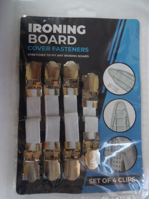 Ironing Board Cover Fasteners Bed Sheet Brace Strap Laundry Home Set of 4 Clips