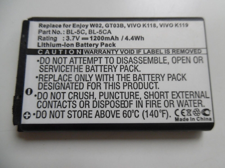 Replacement Battery Bat-BL5C Compatible for C1 7600 N70 1100 1600 2300 6230