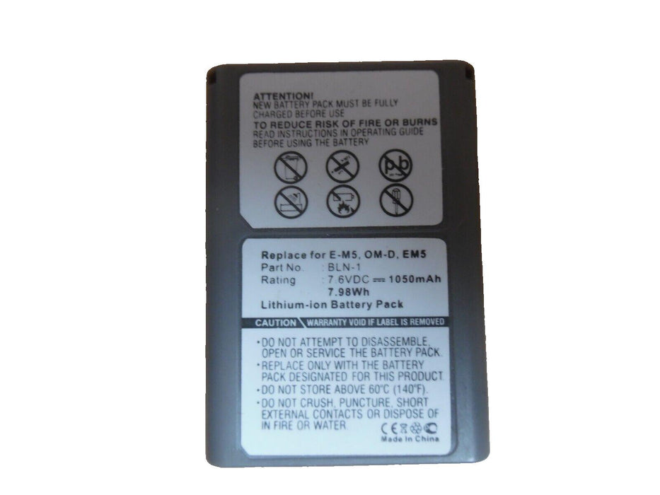 Battery for Olympus BLN-1 | OM-D E-M1, E-M5, E-M5 II, Pen E-P5