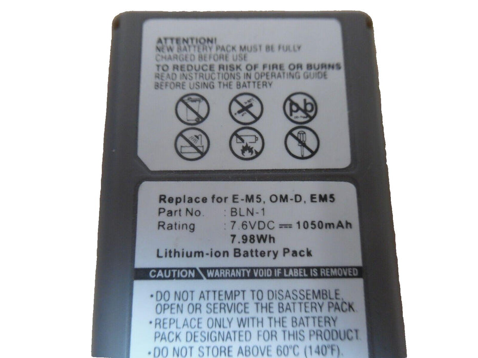 Battery for Olympus BLN-1 | OM-D E-M1, E-M5, E-M5 II, Pen E-P5