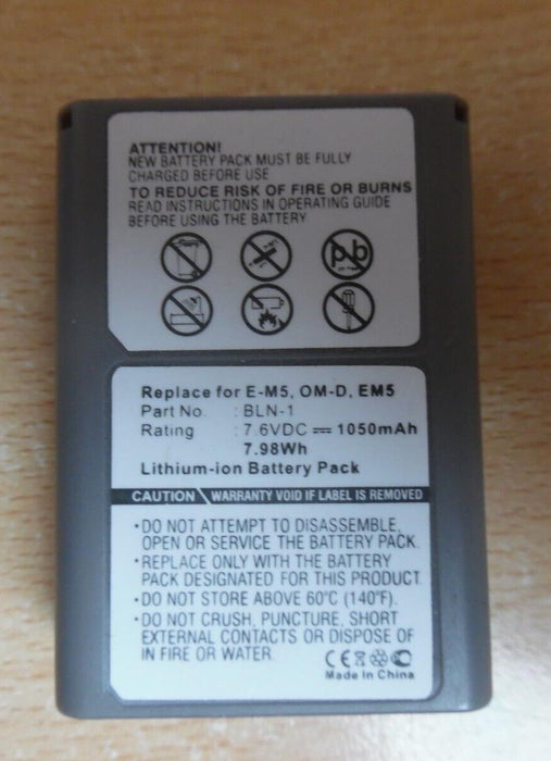 Battery for Olympus BLN-1 | OM-D E-M1, E-M5, E-M5 II, Pen E-P5