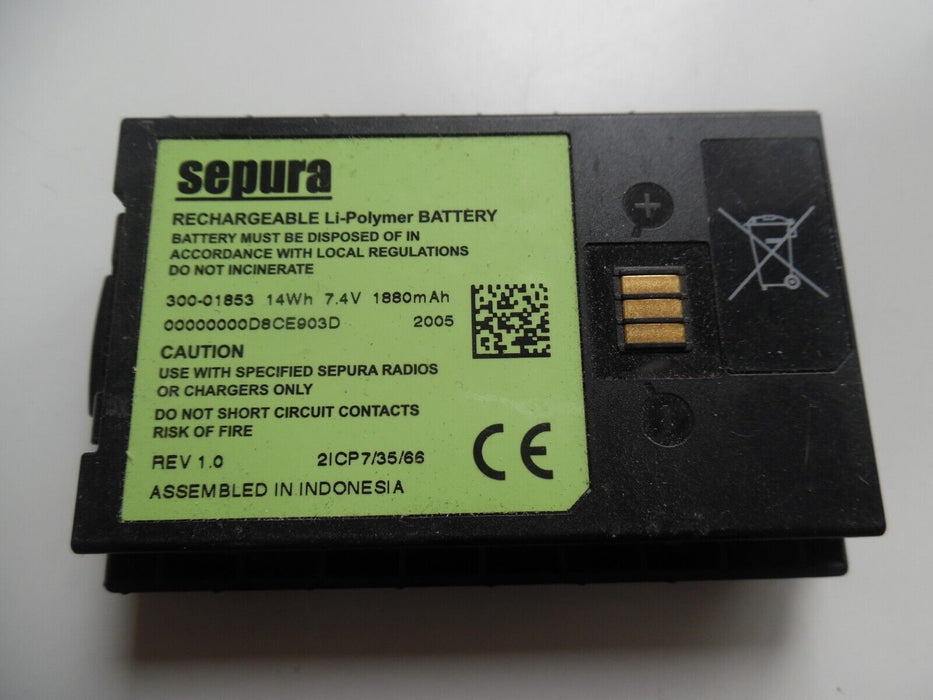 Used Battery 1880mAh for Sepura,300-01853,