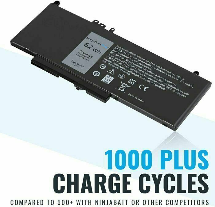 Ninjabatt 6MT4T Battery For Dell Latitude E5550 E5450 Precision 079VRK 0TXF9M