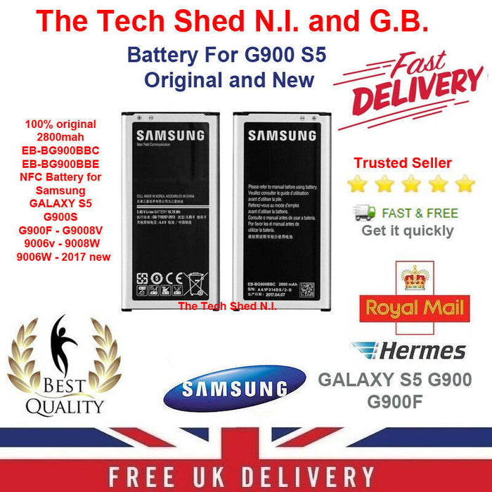 Samsung Galaxy S5 G900 Battery EB-BG900BBE, EB-BG900BBU, EB-BG900BBC 2800mAh